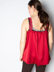 Satin top med blonde by Krone 1