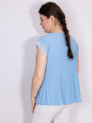 Plisseret blonde top - Brystmål 130cm by Krone 1