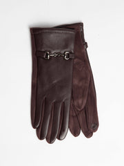 Imiteret skind handsker med spænde - ITSEP24 by Krone 1