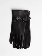 Imiteret skind handsker med spænde - ITSEP24 by Krone 1