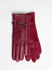 Imiteret skind handsker med spænde - ITSEP24 by Krone 1