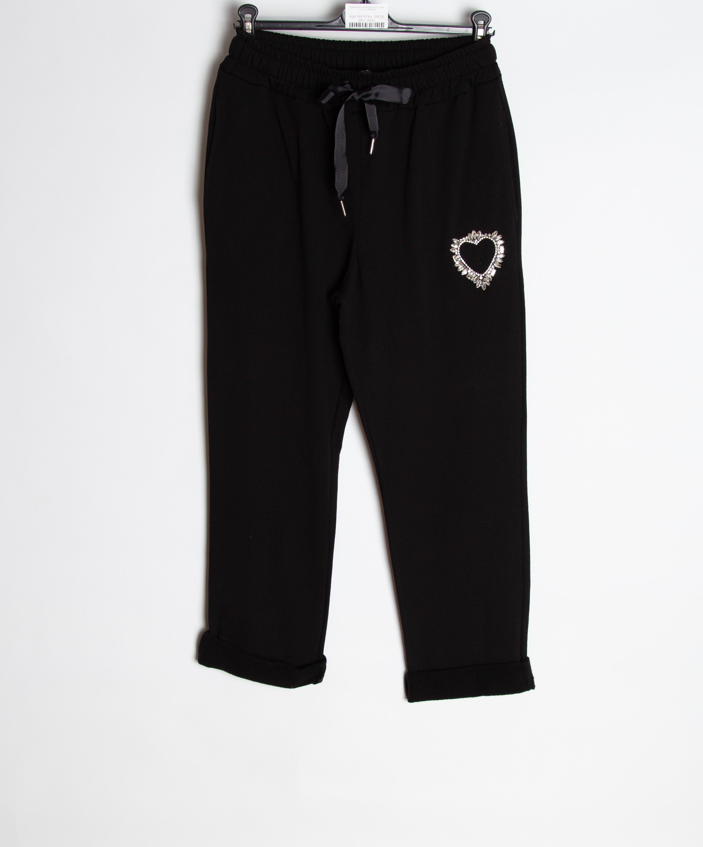 Sweatpants med bling hjerte - Ingen returret - ITNOV24 by Krone 1
