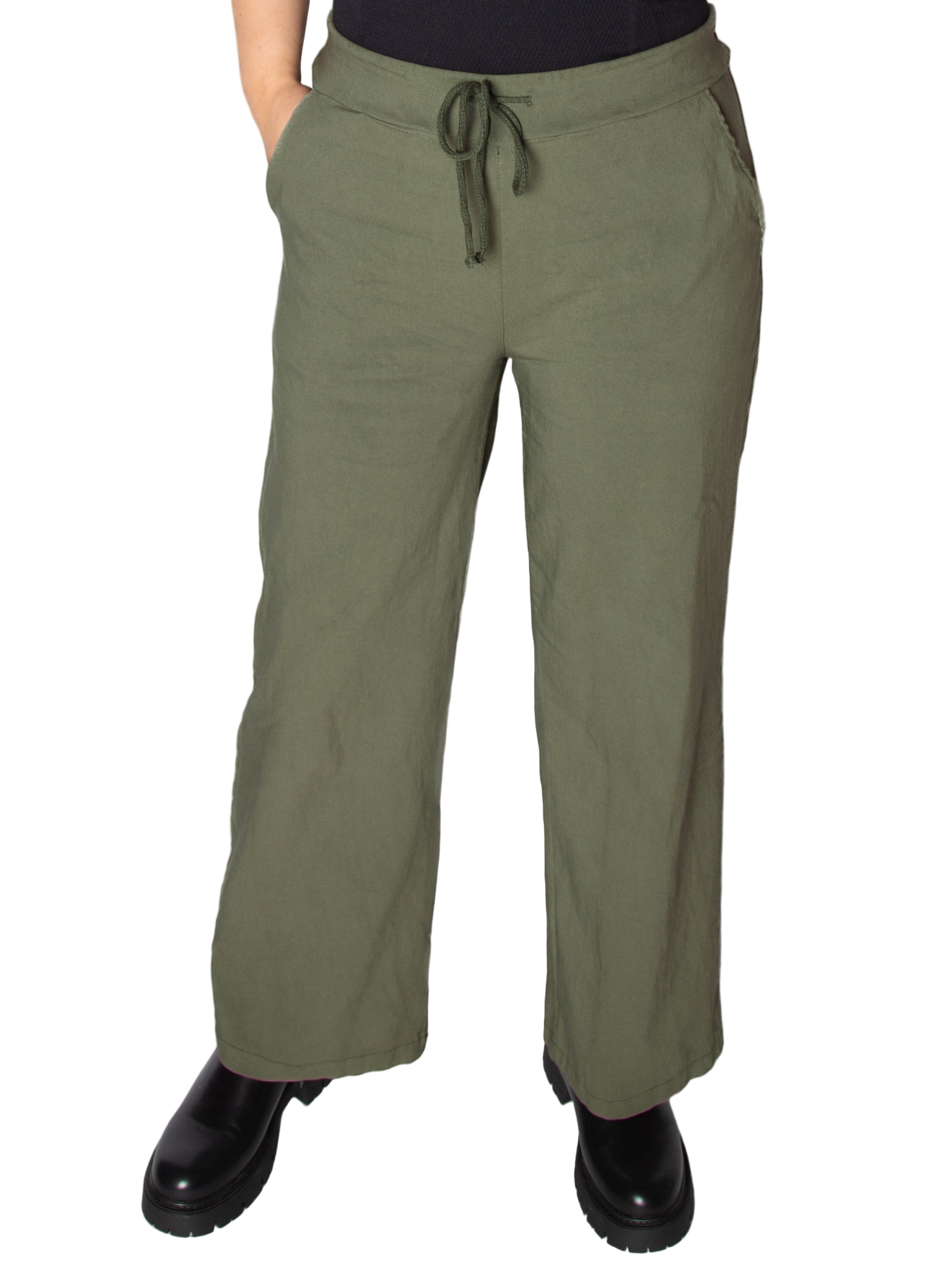 Mirakelbukser med vidde - Viskose Nylon Elastan by D1