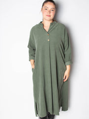 Fløjlskjole med knapper - ITSEP24 by Krone 1