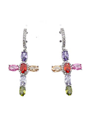 Kors øreringe med bling - ITSEP24 by Krone 1