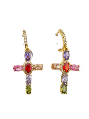 Kors øreringe med bling - ITSEP24 by Krone 1