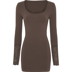 Mary Blouse lace LS Plus by Tim og Simonsen