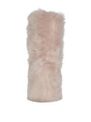 Bolster Cushion, Coral Reef Collection, New Zealand Sheepskin, long wool/short wool, Ø 20, L 52 cm. candy by Natures Collection