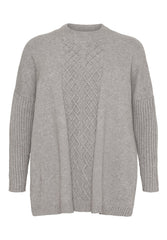 No. 1 By Ox Strikket poncho med ribstrikkede ærmer by No. 1 by ox