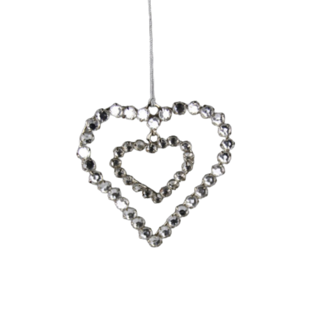 Herz sølv Strass 10cm Elegant ophæng med glitrende detaljer by Am Design