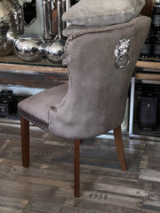 Spisestole med løve træben brun by Krone 1