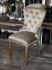 Spisestole med løve træben taupe by Krone 1