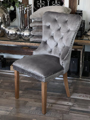 Spisestole med løve træben grå by Krone 1