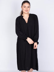 Lang skjortekjole med smock by Xd