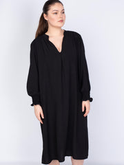 Skjortekjole med smock skuldre - Brystmål 130cm by Krone 1