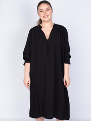 Skjortekjole med smock skuldre - Brystmål 130cm by Krone 1