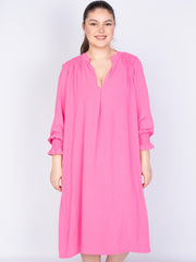 Lang skjortekjole med smock by Xd