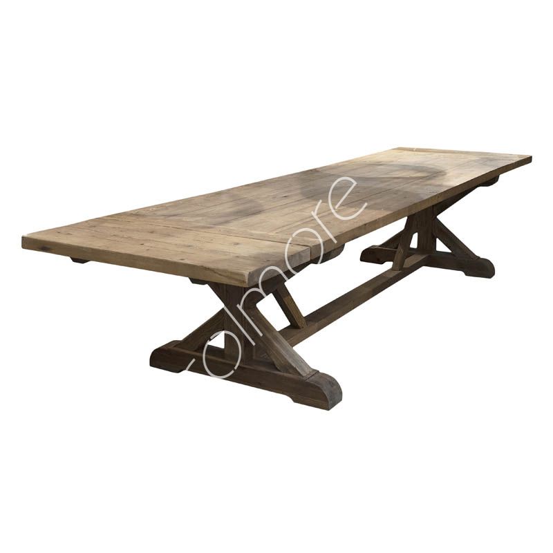 Stort spisebord i fyrretræ 450x120x78cm by CM