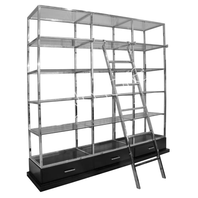Shelves ss/POL wooden base 220x45x240cm by CM