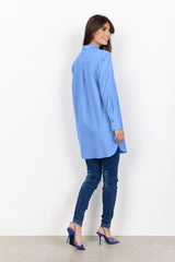 Soyaconcept lang skjorte Blå by Krone 1