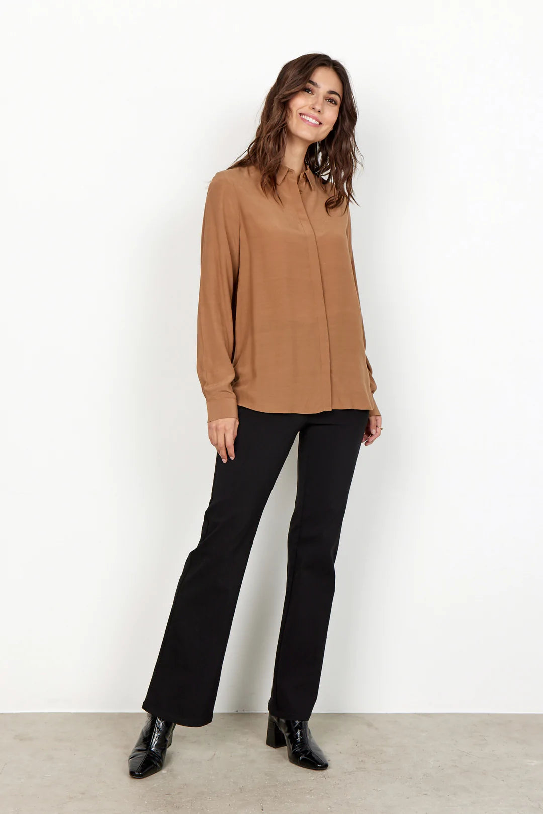 Soyaconcept bukser med lynlås og vidde by Krone 1