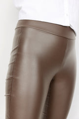 Soyaconcept Pam coated bukser taupe by Krone 1