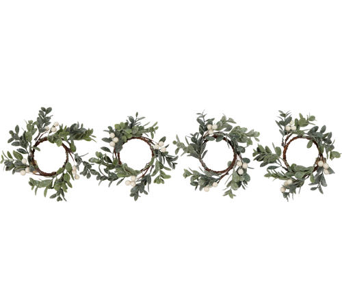 Krans med hvide bær 16x16x2,5cm by Hoff