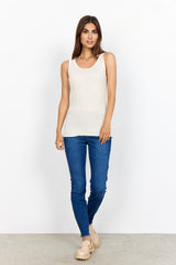 Soyaconcept top med satin kant Creme by Krone 1