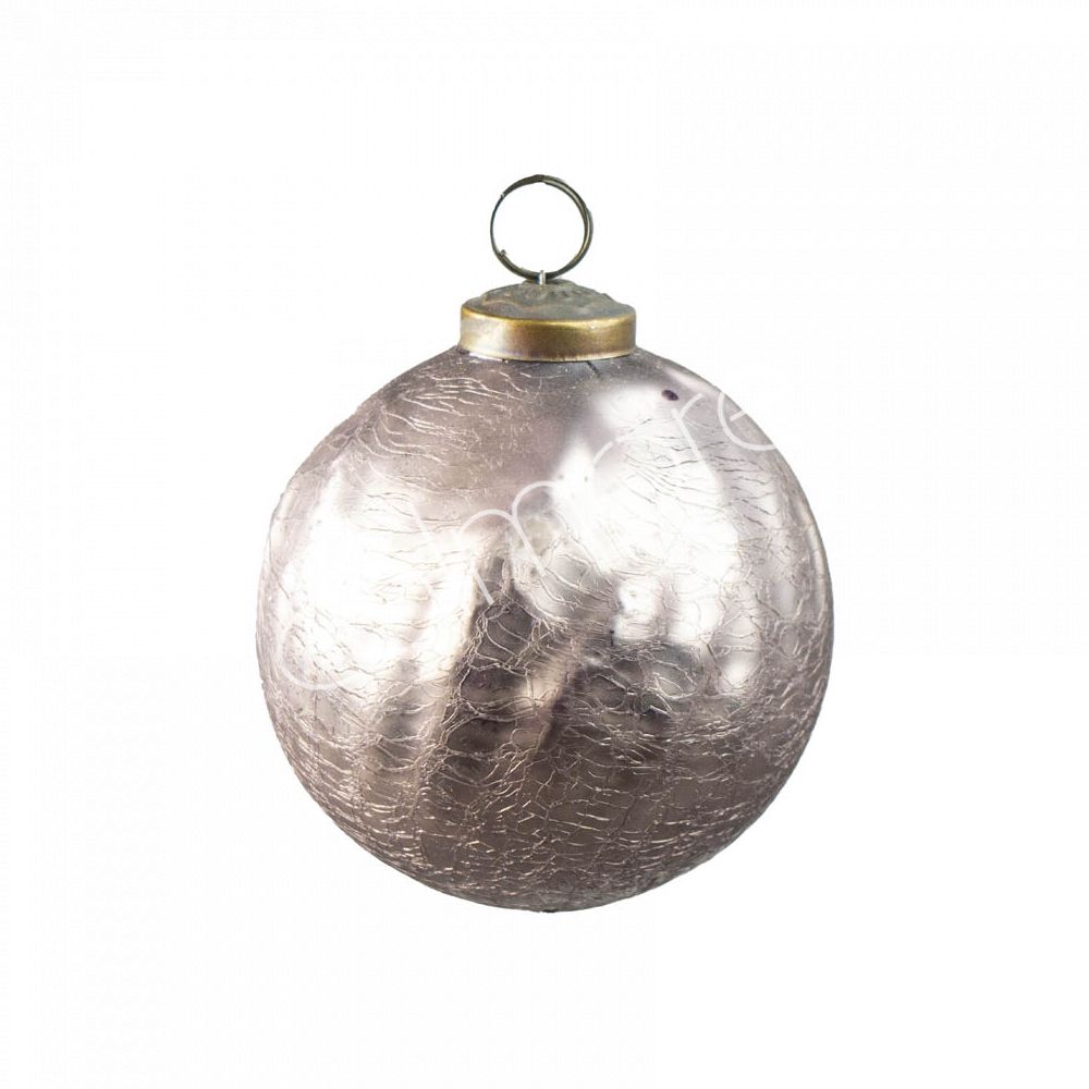 Julekugle i lilla glas 10x10x10 cm by CM