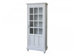 Gl. Vitrineskab m. 1 låge, 173xL66x37,5 cm antique hvid by Chic Antique