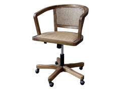 Fransk Kontorstol m. fletsæde & ryg, 80x60x60 cm natur by Chic Antique