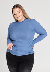No. 1 By Ox Blouse w turtle neck Allura Blue by No. 1 By Ox