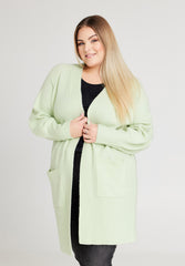 No. 1 By Ox Long Cardigan w. balloon sleeves Mint Green by No. 1 By Ox