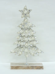 Paillettræ 29 cm Hvid/Sølv by Cormulder