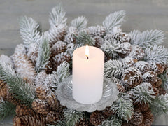 Lysholder m. spyd, 6,5x10,5 cm antique zink by Chic Antique