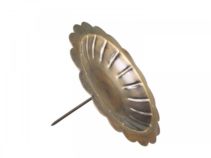 Lysholder med spyd Antique Messing 9x11x10 cm by Chic Antique