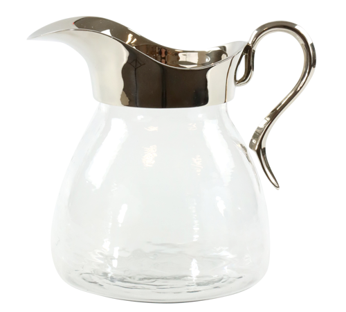 Klokke med sølv fad og bling 20x20x17,5 cm by Hoff