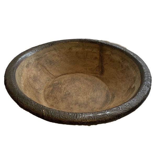 Vintage Chapati Bowl Small – Autentisk håndlavet træskål by ByLiving