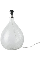 Glaslampe – Buttet – Klar m/håndgravering 49 x 32 cm by Eja