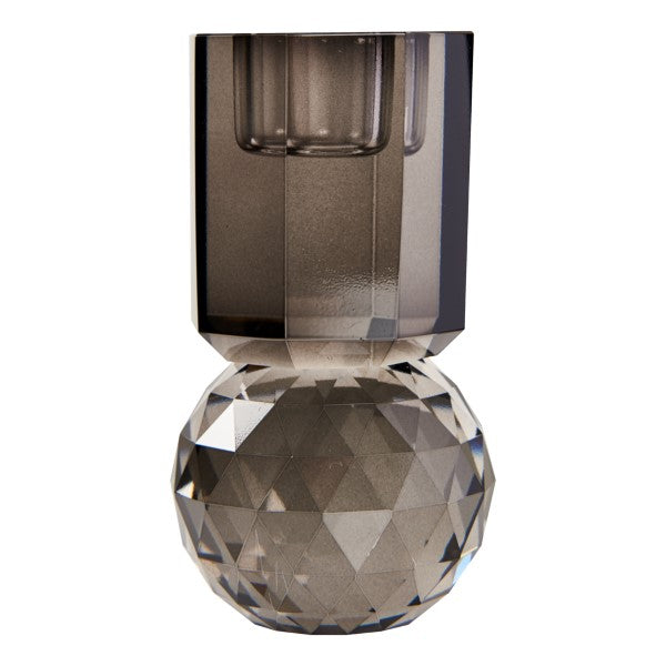 Krystal stage Smoke 5x6x6 cm Elegant lysestage i krystalglas by EJA