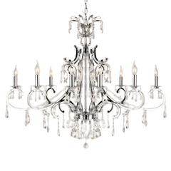 Lysekrone "Luzia" 10 arme glans chrome by Collectione