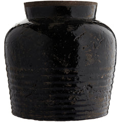 Sort keramisk krukke 30,5x30,5 cm Rustik & dekorativ opbevaring by ByLiving