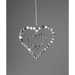 Herz sølv Strass 10cm Elegant ophæng med glitrende detaljer by Am Design