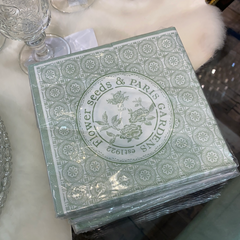 Servietter grønne med mønster Elegant borddækning