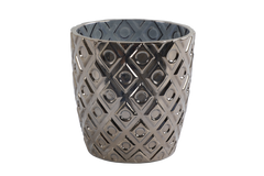 Fyrfadsstage med geometrisk mønster 7,5x7 cm by Collectione