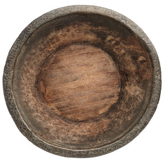 Vintage Chapati Bowl Large – Autentisk håndlavet træskål by ByLiving