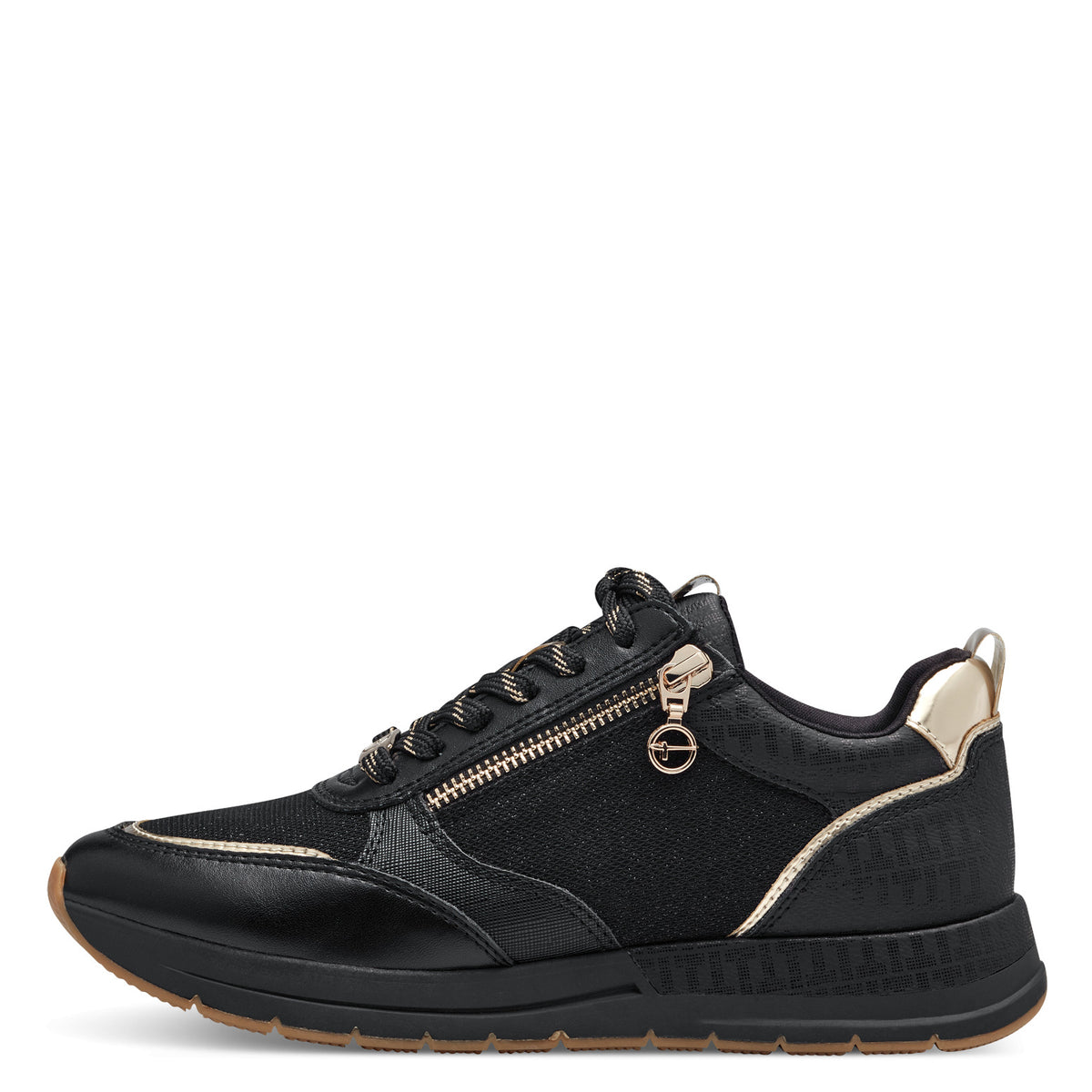 Tamaris Sorte Sneakers med guld detaljer Black Comb