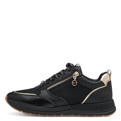 Tamaris Sorte Sneakers med guld detaljer Black Comb