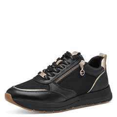 Tamaris Sorte Sneakers med guld detaljer Black Comb