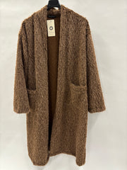 Pelscardigan med lommer, lang